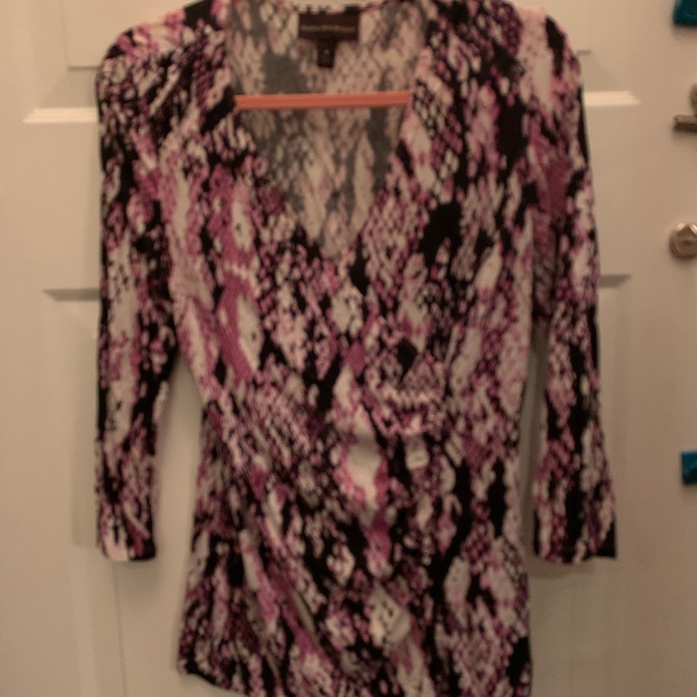 Crossover knit blouse